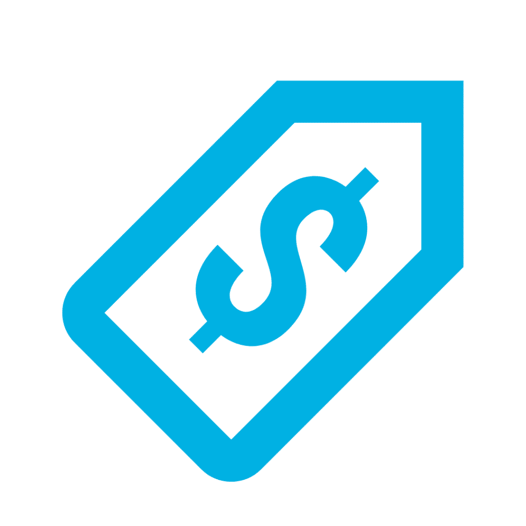 fixed price plumbing blue icon