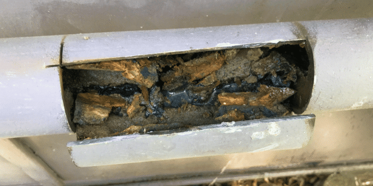 A blocked drain needing to be repaired