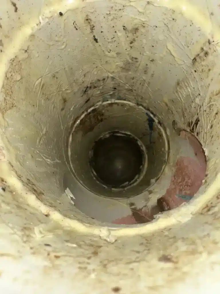The inside of a broken pipe