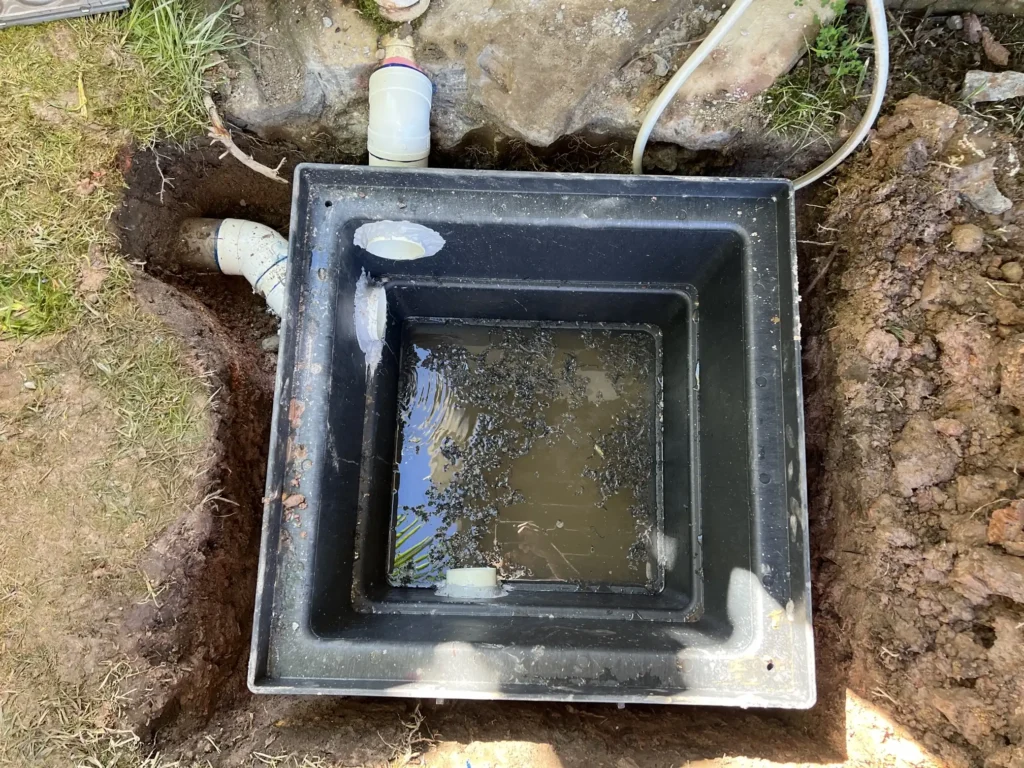 A blocked stormwater drain in Tathra