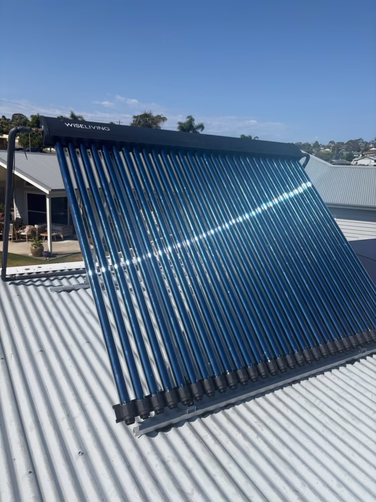 Modern solar hot water system installed by local eden plumbers