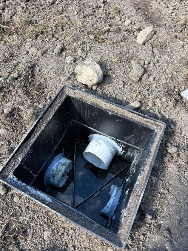 New septic distribution box installed at a rural Kanoona property